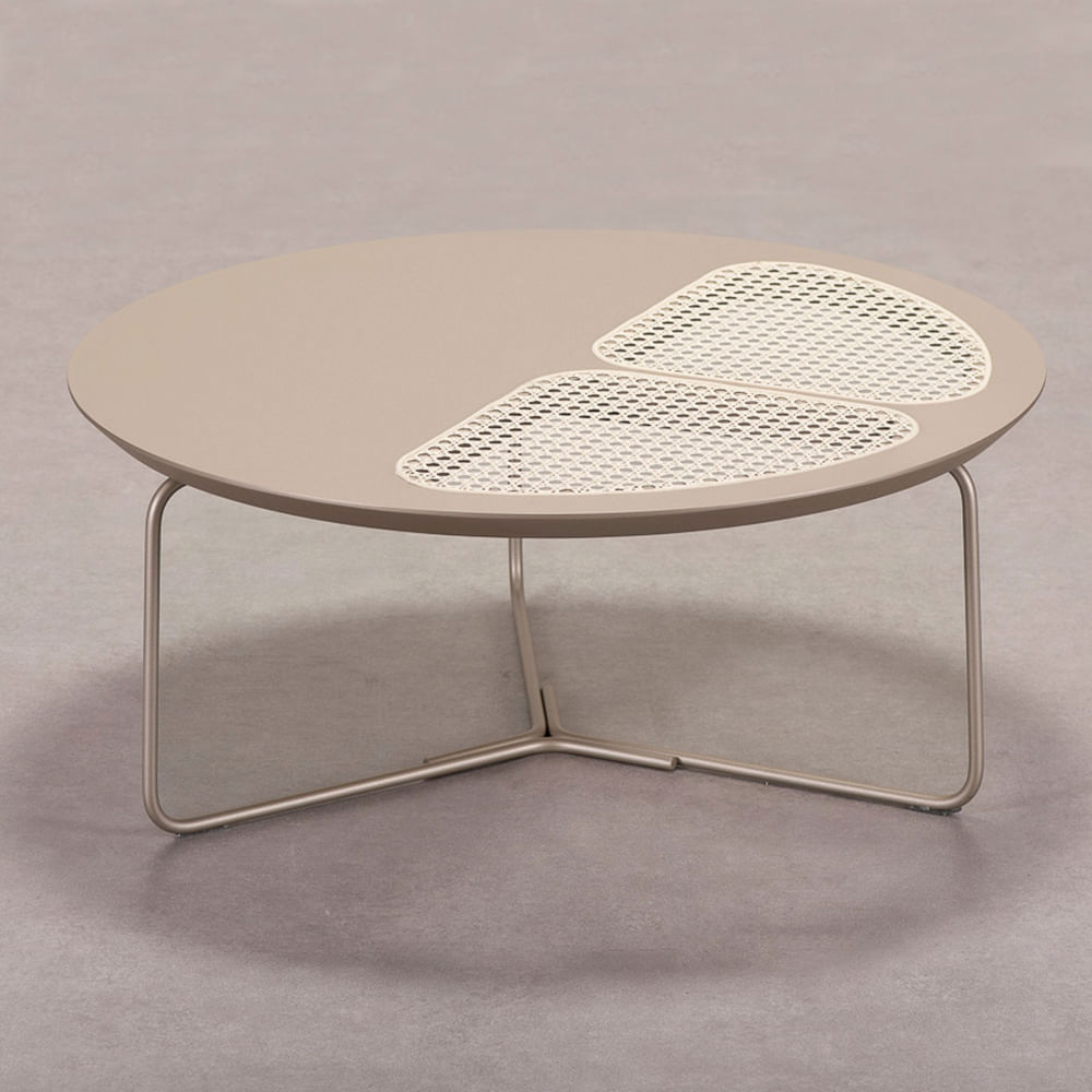 Mesa de Centro Mesh_Champagne_tela palha